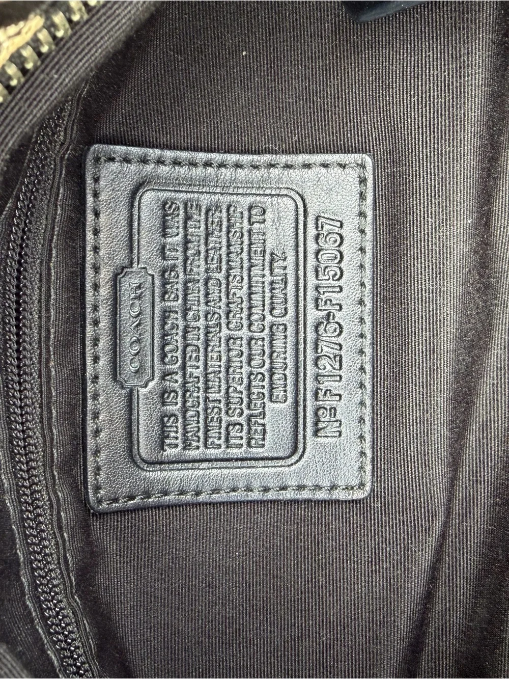 Coach Black Signature Pattern Shoulder Bag - Picture 6 of 6
